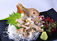Live whelk sashimi