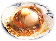 Grilled scallops with butter